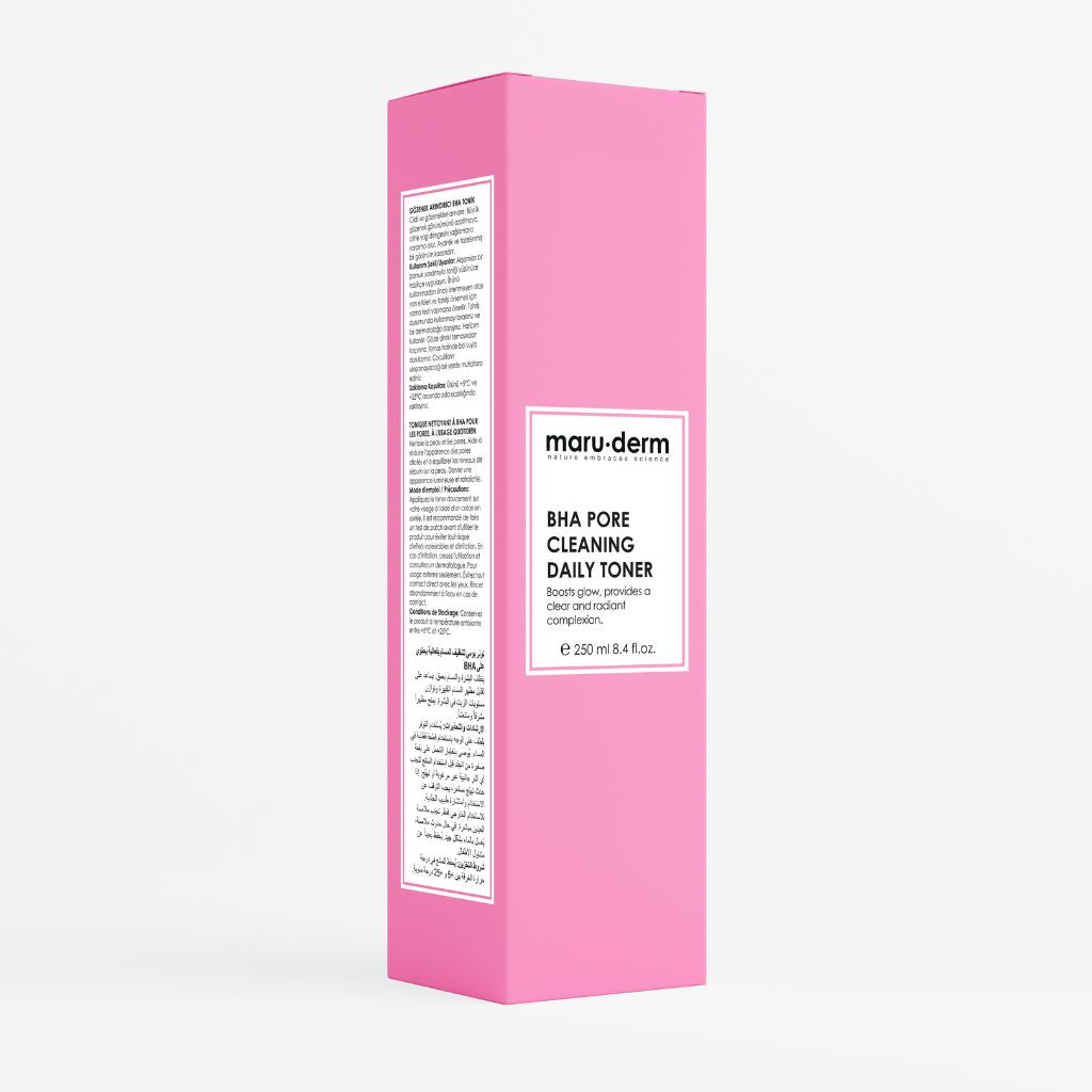 Verpackung des BHA Pore Cleaning Toners von Maruderm – freigestellt