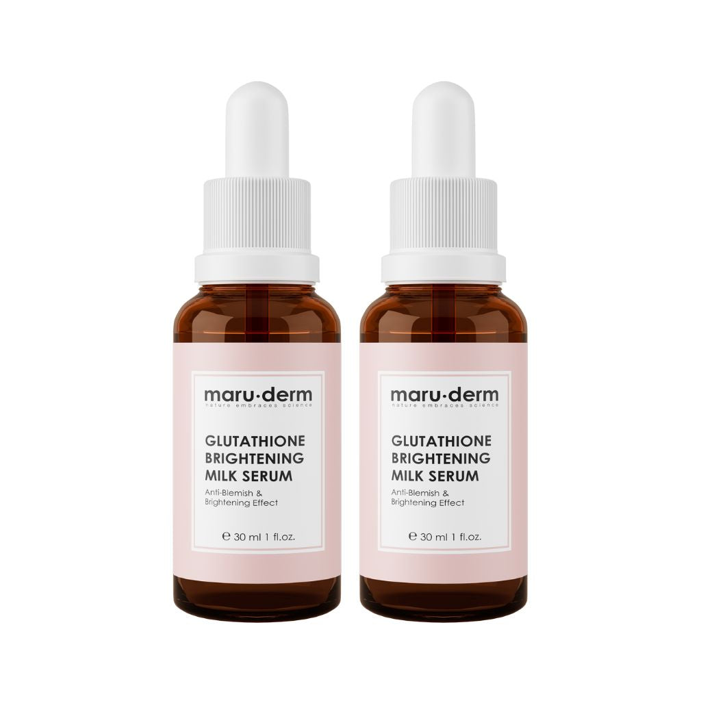Zwei Flaschen Maruderm Glutathione Serum – Doppelpack freigestellt