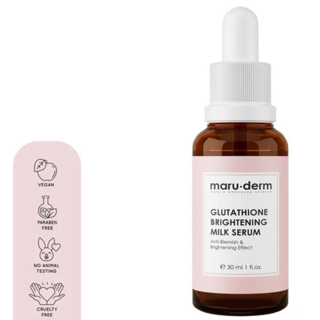 Maruderm Glutathione Serum – freigestellte Flasche mit rosé Etikett
