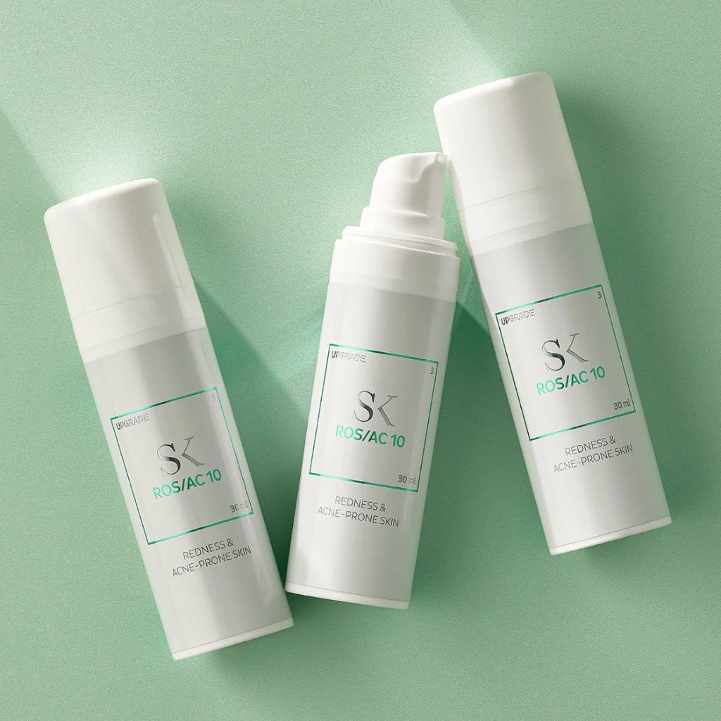 ROS/AC 10 Emulsion – Wirkt entzündungshemmend und ausgleichend bei Haut, die zu Rosazea oder Akne neigt, mit zusätzlichen Cica- und Ectoin-Inhaltsstoffen.