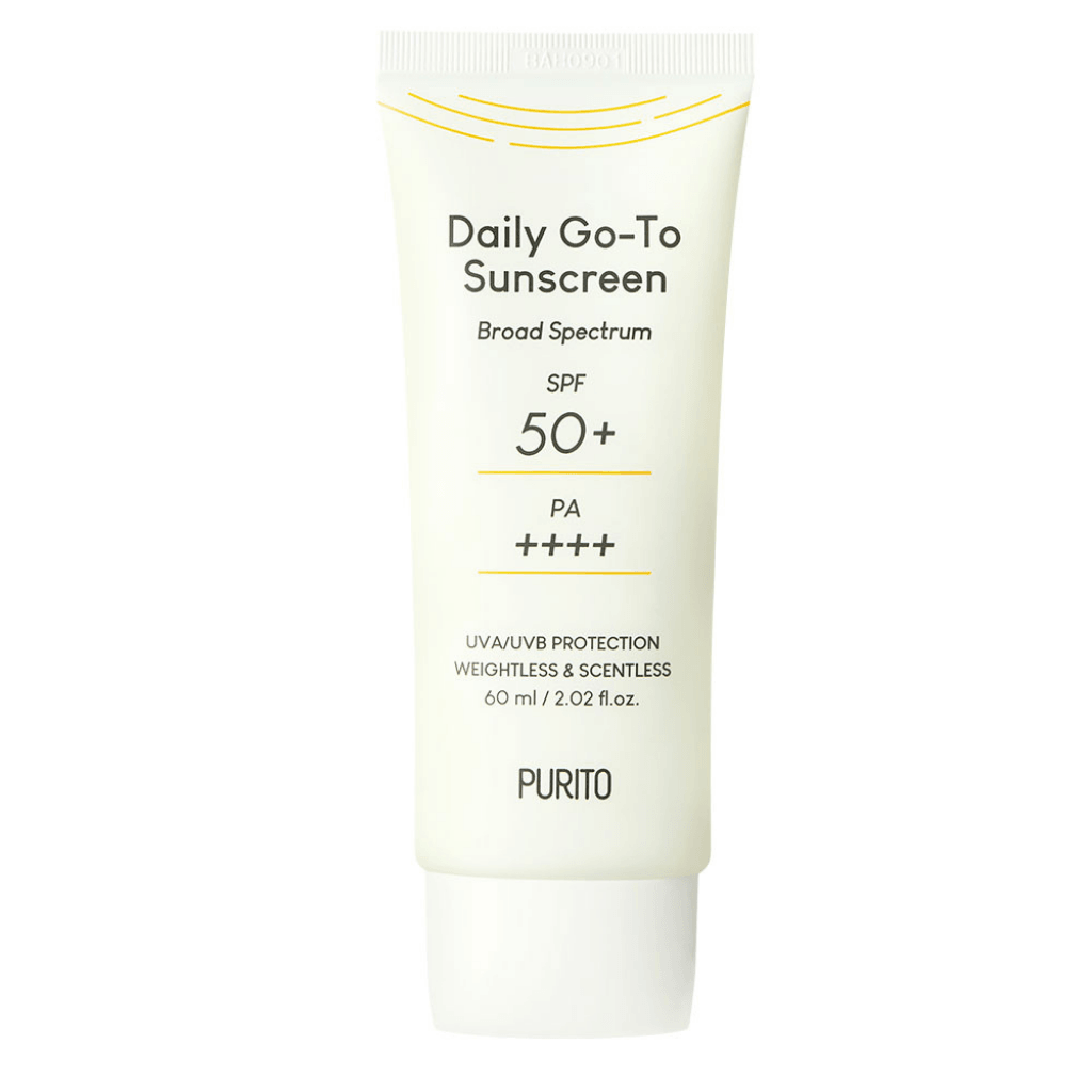 Purito Daily Go-To Sunscreen SPF 50+ Sonnencreme Sonnenschutz für die tägliche Anwendung Verwendung von modernen Filtern für besseren Schutz vor Sonnenstrahlung für trockene bis Mischhaut geeignet